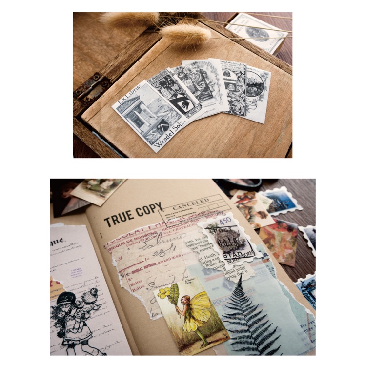 Bộ 100 tờ giấy ghi chú viết tay in hình