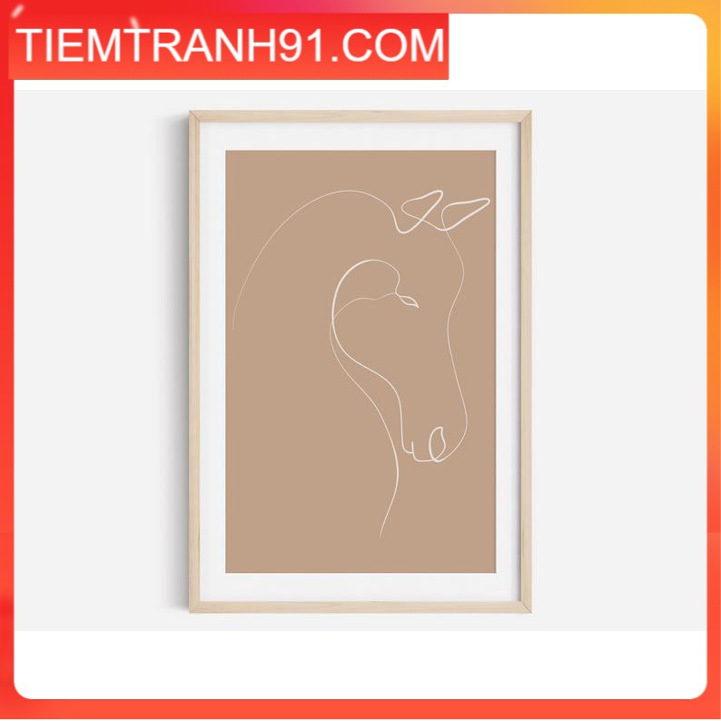 Tranh treo tường | Line art-Horse Wall Art, Horse Print 66 , tranh canvas giá rẻ