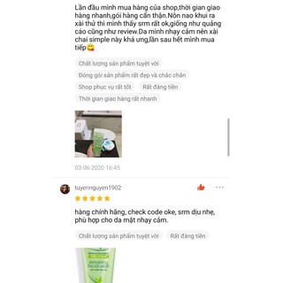 Wdd sữa rửa mặt simple gel kind lớn skin refreshing facial wash gel 150ml 33 22