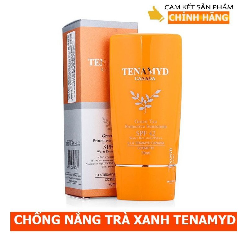 Kem Chống Nắng Tenamyd Trà Xanh SPF 42 PA++ [TENAMYD Green Tea Protective Sunscreen] - Lọ 70ml