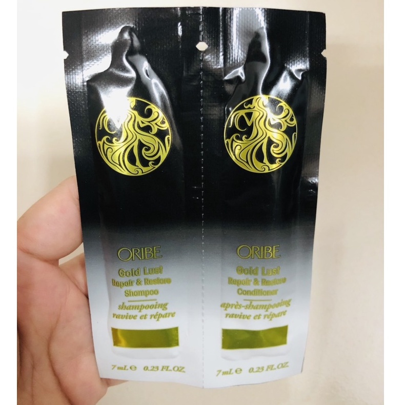 Sample mẫu thử Dầu gội Dầu xả phục hồi tóc  Oribe Gold Lust Repair & Restore Shampoo và Conditioner