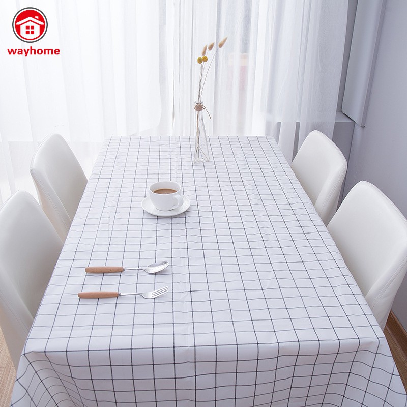 Nordic tablecloth anti-scald, oil-proof, disposable plastic tablecloth, lattice tablecloth, tea table cloth, PVC cover cloth table mat, thick version | BigBuy360 - bigbuy360.vn