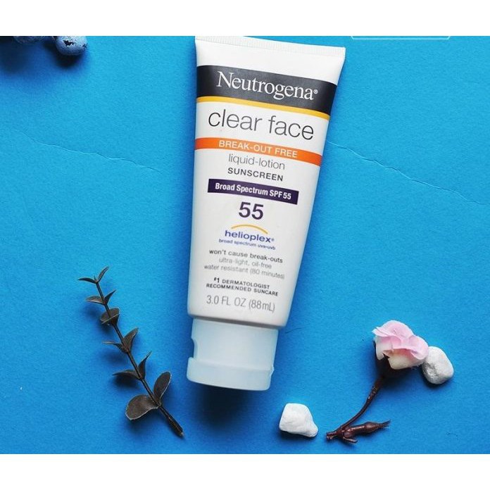 (CHÍNH HÃNG) Kem Chống Nắng Neutrogena Clear Face SPF 55 88ml (Dạng Tuýp)