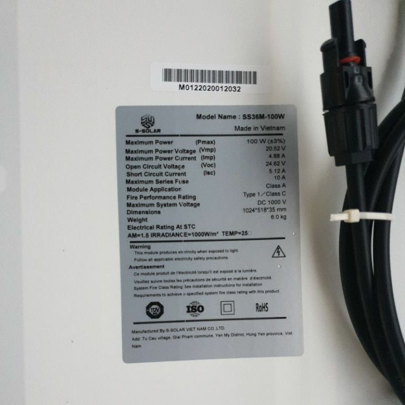 Tấm pin mono pecr 390w mới class A