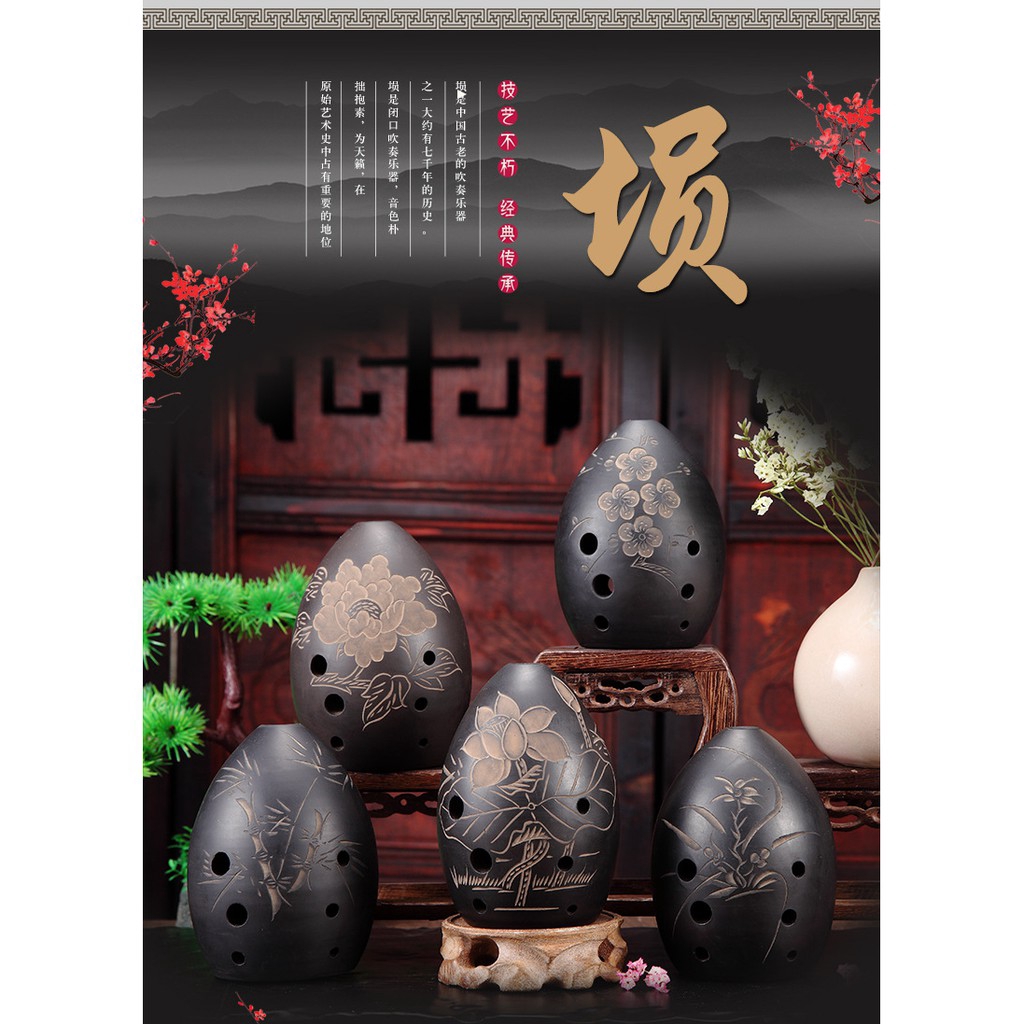 Sáo ocarina 8 lỗ thiết kế cổ điển cho người mới tập sử dụng