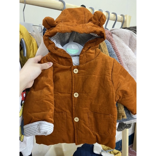 Áo khoác nhung tăm Trần bông cho bé siêu xinh