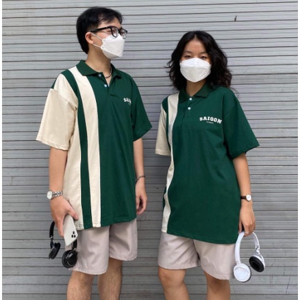 Áo POLO SG CLASSIC Tay Lỡ Vải Tici Da Cá Form Rộng Phong Cách Ulzzang Nam Nữ Unisex (Ảnh Thật)