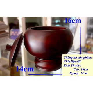 BÌNH BÁT GỖ ĐẾ CAO