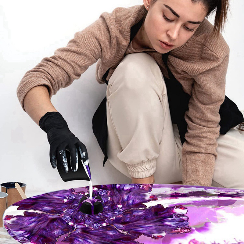 Set 6 Cốc Nhựa Acrylic 3 Hoa / 3 Cốc Đựng Sơn Tiện Dụng DIY