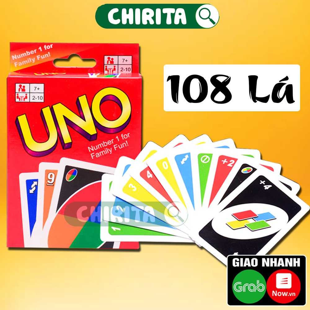 Bài Uno LOẠI TỐT 108 Thẻ Bài Board Game - Đồ Chơi Trẻ Em CHIRITA