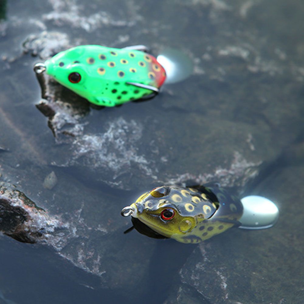 Mồi giả câu cá hình ếch 3D bằng nhựa