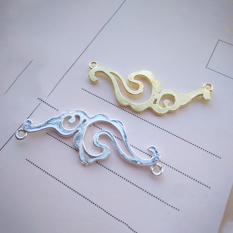 1 phiến đúc họa tiết vân mây 15*45mm nguyên liệu làm trâm làm trang sức cổ trang