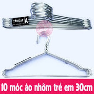 Set 10 móc nhôm phơi quần áo trẻ em