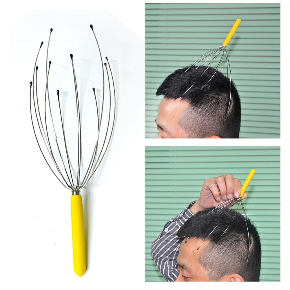 Dụng Cụ Mát Xa Da Đầu Bằng Thép Không Gỉ Hình Đầu Bạch Tuộc Y6A2