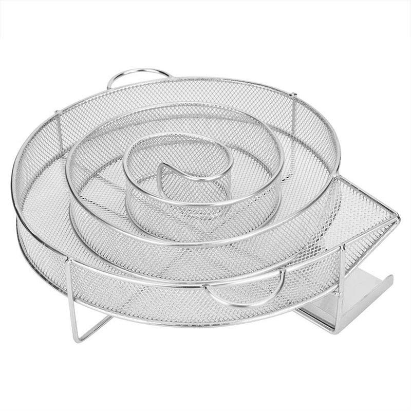 [huite]Stainless Steel BBQ Grill Accessories Round Smoker Small Wood Chips Barbecue Cold Smoke Generator Bacon Meat