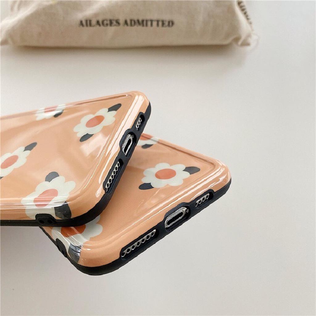 Ốp Lưng Iphone Cao Cấp Full Viền Hoa Cúc Trắng Màu Cam Dành Cho Tất Cả Dòng Iphone từ 6 đến 11promax | BigBuy360 - bigbuy360.vn