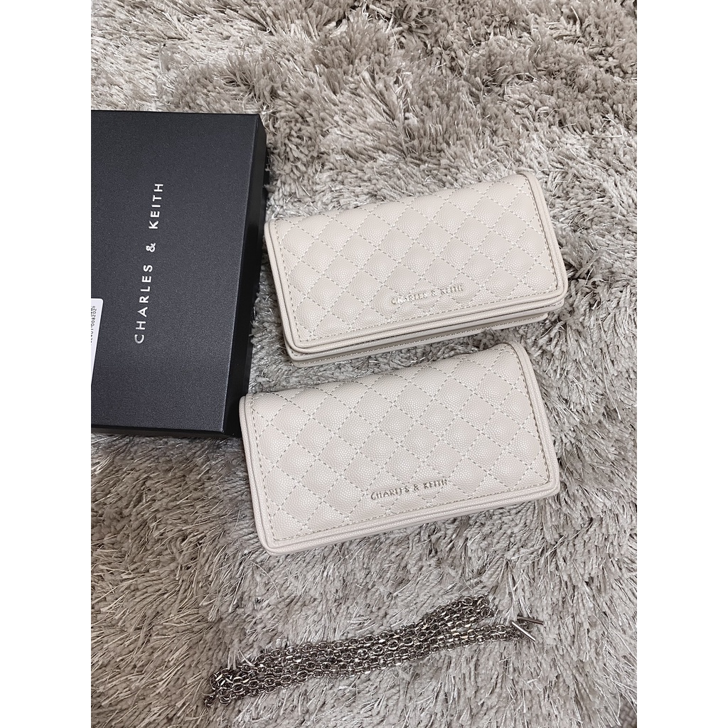 Túi CNK Da Chần Trám Kèm Dây Xích Size 18