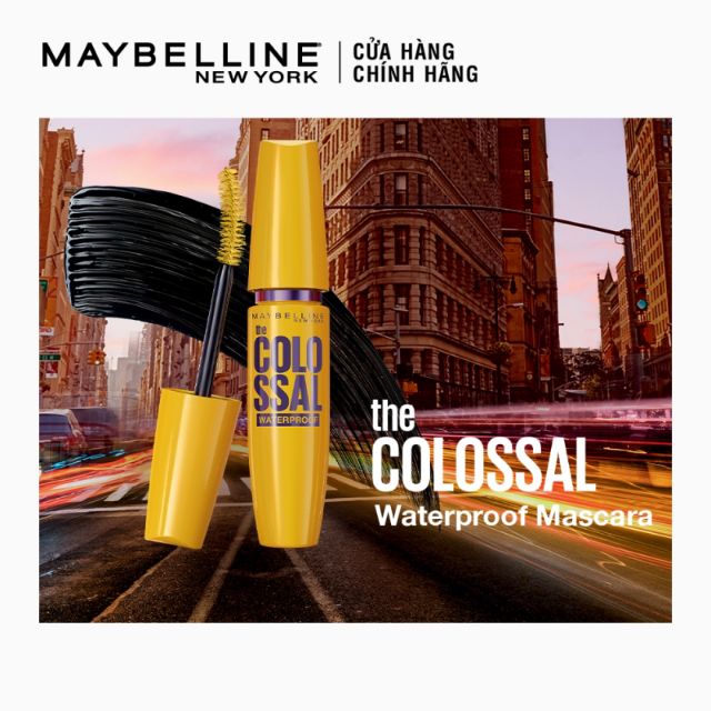 Mascara Dưỡng Mi Collagen Dày Mi gấp 10 lần Maybelline New York Colossal Waterproof Chuốt Mi Không Lem Không Trôi 9.2ml