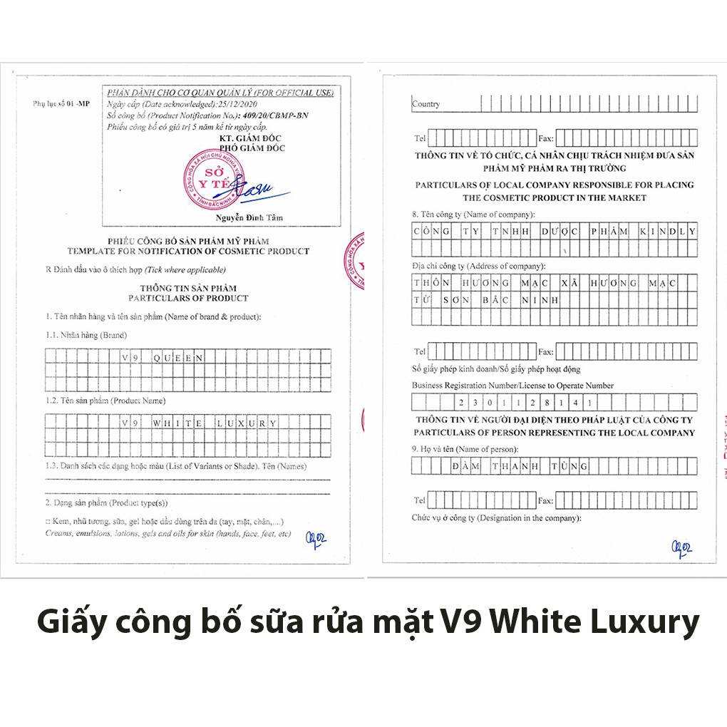 Sữa Rửa Mặt Sủi Bọt, Tinh Chất Rau Má - Mờ Thâm, Mụn, Dưỡng Trắng Da V9Queen V9QUEEN | BigBuy360 - bigbuy360.vn