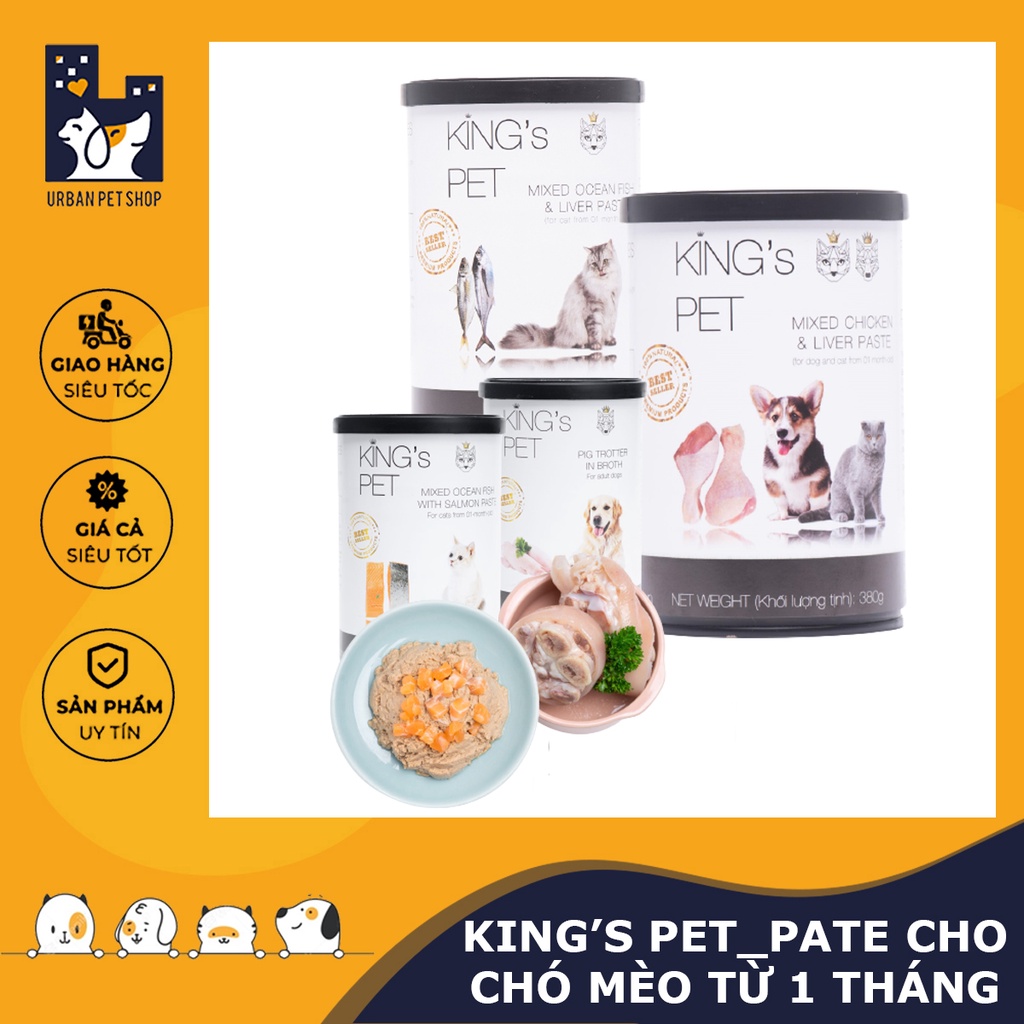 𝗨𝗿𝗯𝗮𝗻_𝗞𝗶𝗻𝗴’𝘀 𝗣𝗲𝘁_Pate đủ vị cho chó mèo con từ 1 tháng tuổi