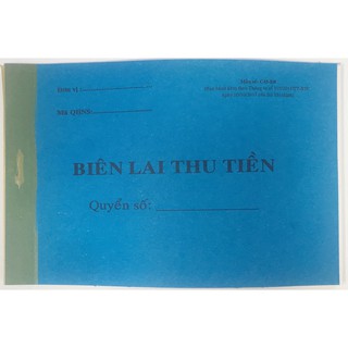 Biên lai thu tiền 2 liên