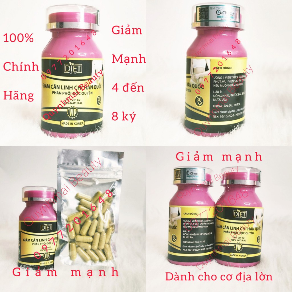 Giảm Cân Linh Chi Diet X2 - 30 Viên - Giảm Mạnh