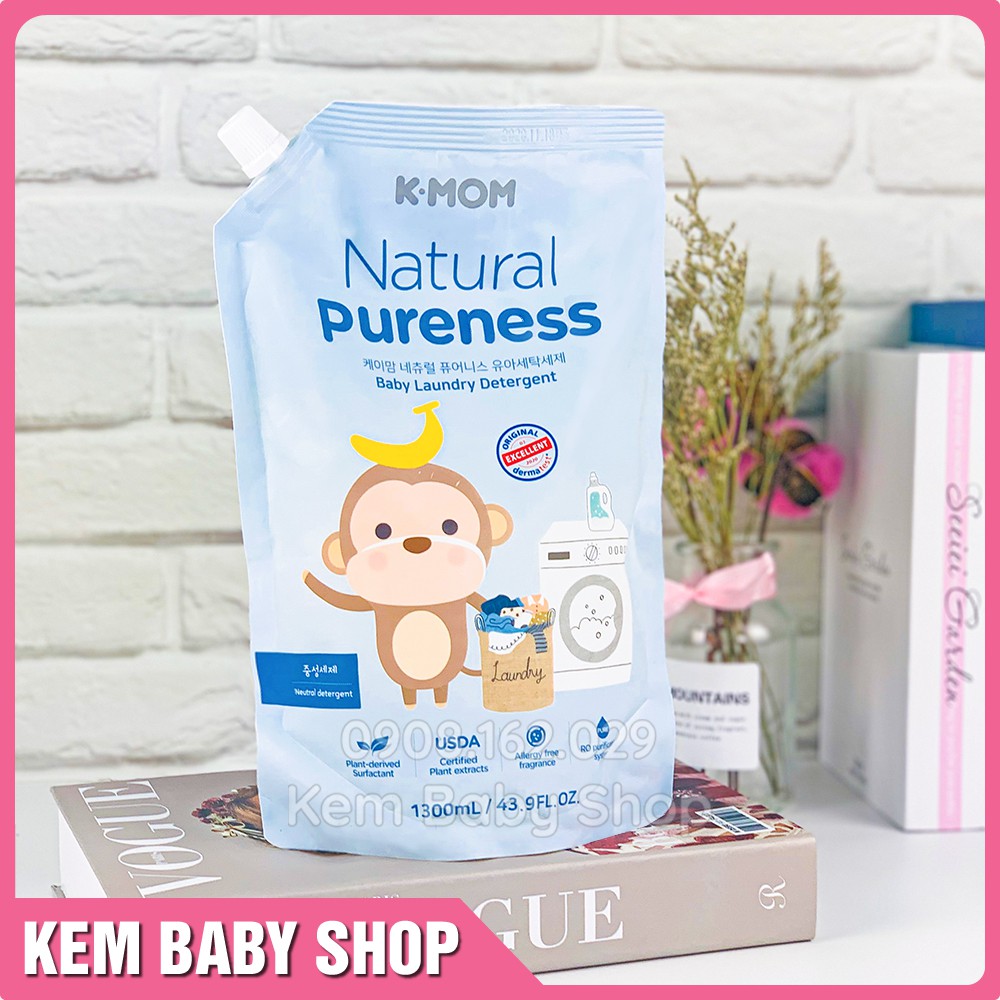 [Chính Hãng] Nước giặt đồ cho bé K-Mom Hàn Quốc (1700ml) - Nước giặt đồ sơ sinh hữu cơ Kmom