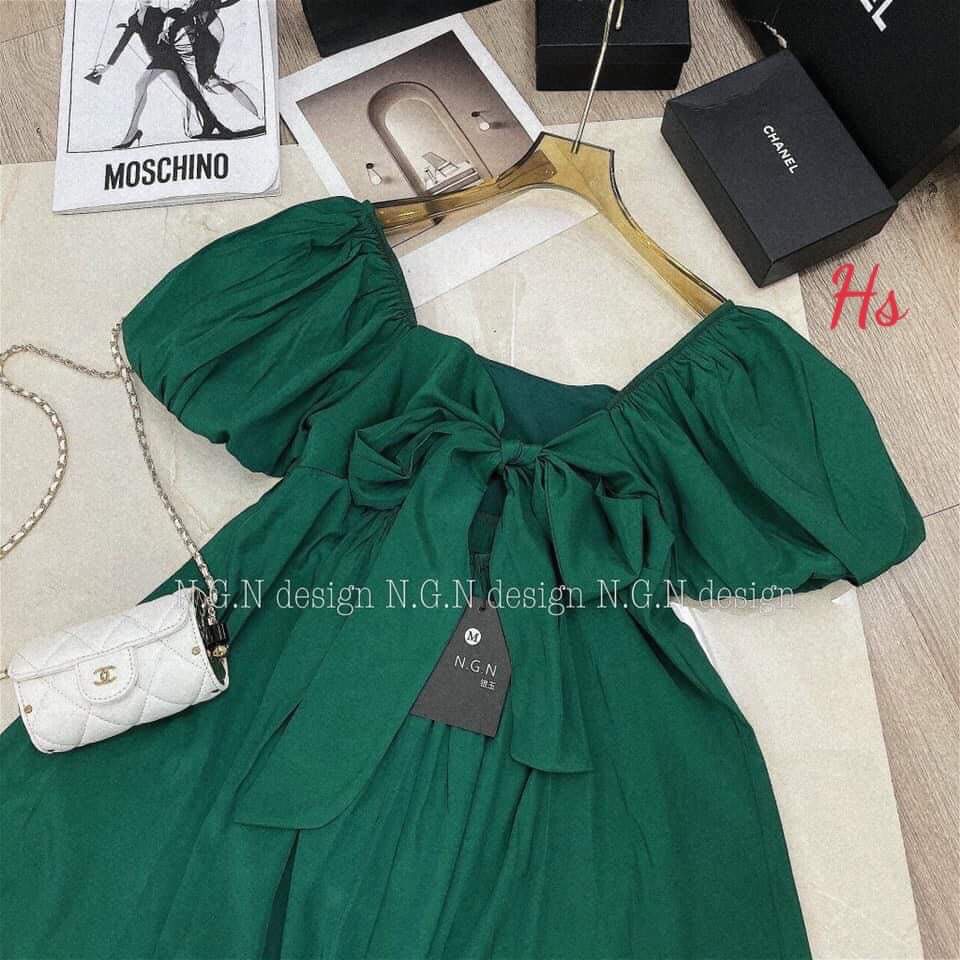 [FREESHIP,MẾN TẶNG QUÀ XINH] [MẪU MỚI HOT] VÁY, ĐẦM CỔ VUÔNG NƠ LƯNG, CHẤT LỤA MỀM MÀU XANH TRẮNG HỒNG TÔN DA KHOE DÁNG