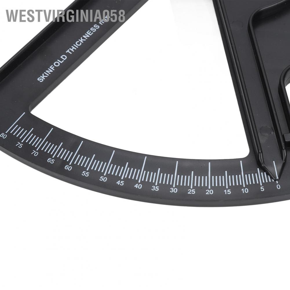 Westvirginia058 Handheld Body Fat Caliper Spring Design ABS Plastic Sebum Thickness Measuring Gauge 0‑80mm