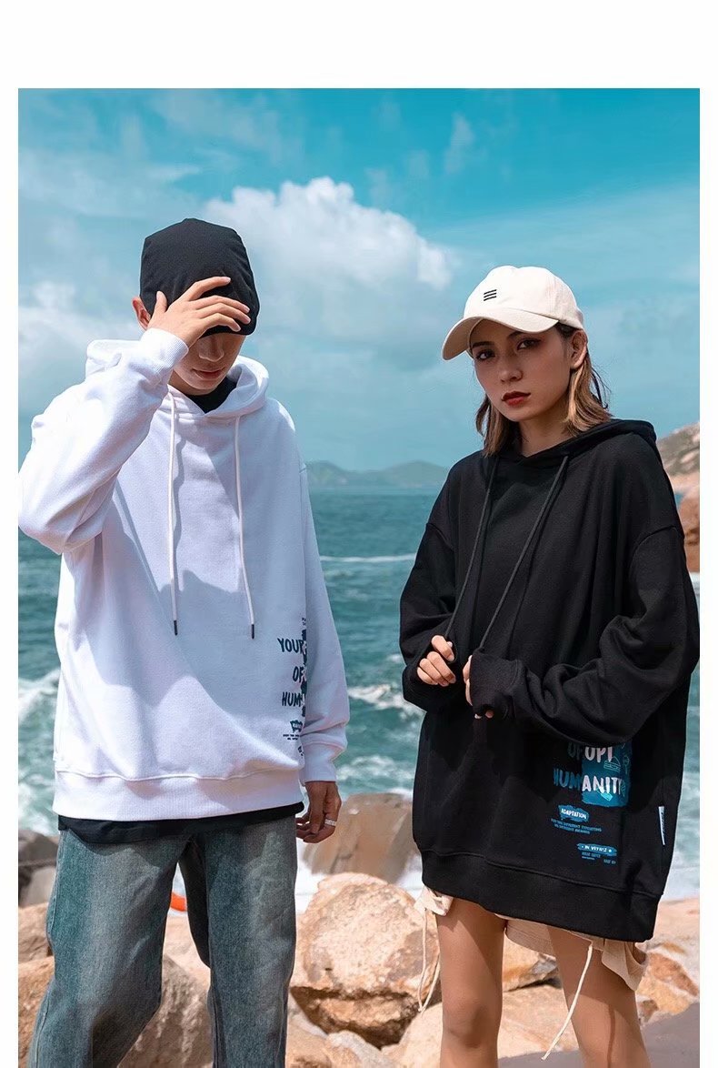 2 Colors【M-XXL】Sweatshirt Printing Long Sleeve Hoodie Sweater Outerwear Loose Coat Couple Outfit Casual | BigBuy360 - bigbuy360.vn