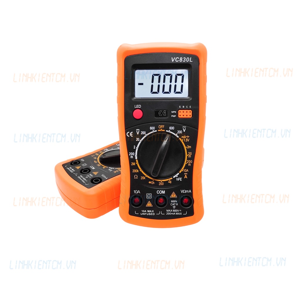 Đồng hồ đo điện đồng hồ vạn năng điện tử giá rẻ VC830L Đo đa chức năng có đen LED nền