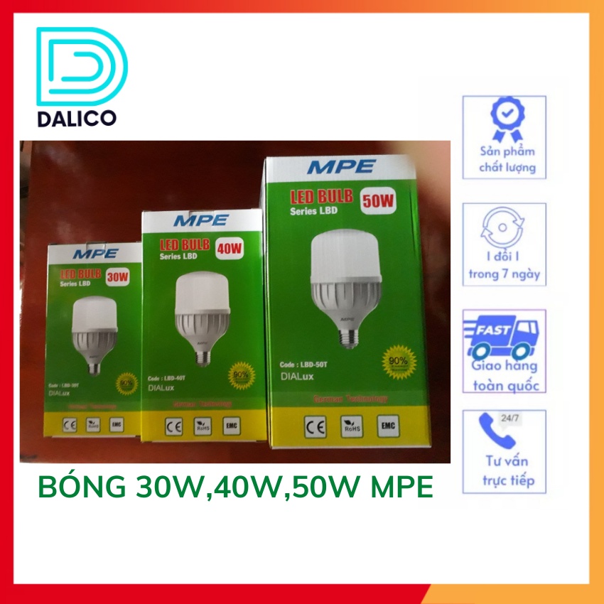 💡Bóng đèn Led trụ 30W, 40w , 50W MPE tiết kiệm điện 💡- DALICO