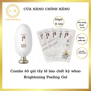 Combo 60 gói tẩy tế bào chết kỳ whoo Brightening Peeling Gel 1ml