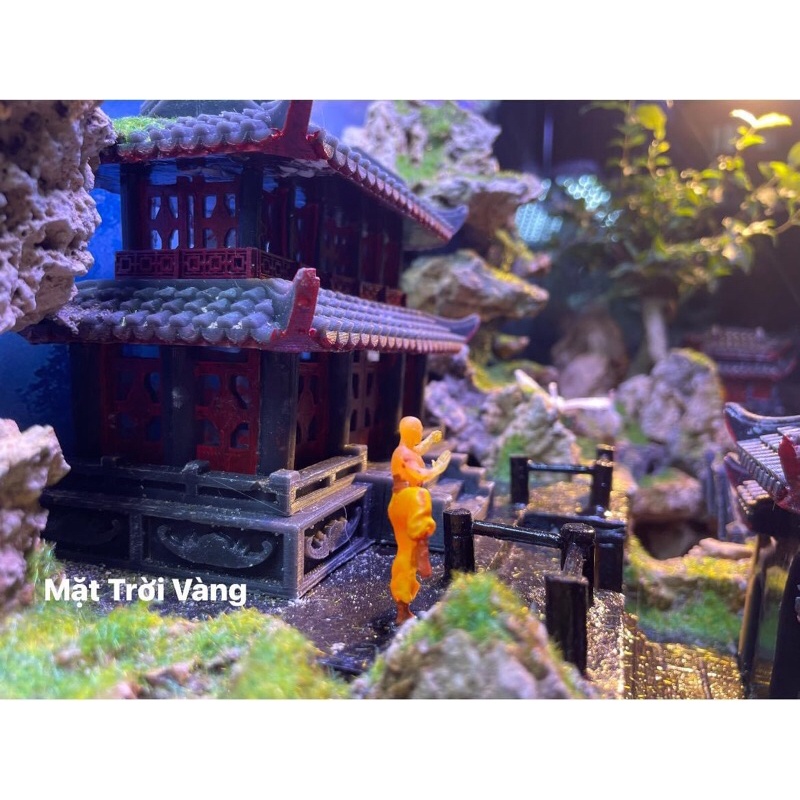 Combo 10 chú tiểu, nhà sư trang trí tiểu cảnh, bon sai