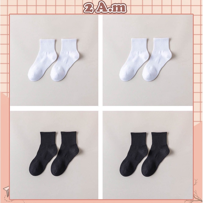 Tất Trơn Ngắn Nam Nữ Chất Liệu Dệt Kim - Vớ Trơn Cổ Thấp Thời Trang Thể Thao Năng Động Unisex