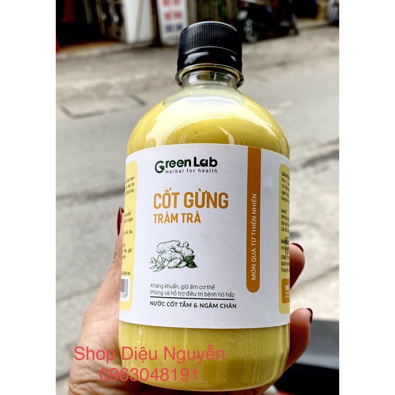 Cốt Gừng Tràm Trà  Organic- Nước cốt tắm và ngâm chân chai 500ml -