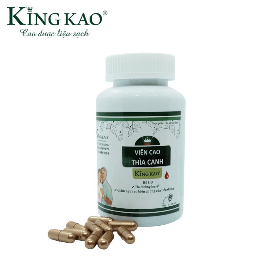 Viên cao dây thìa canh Kingkao hộp 120 viên hạ đường huyết an toàn, ổn định