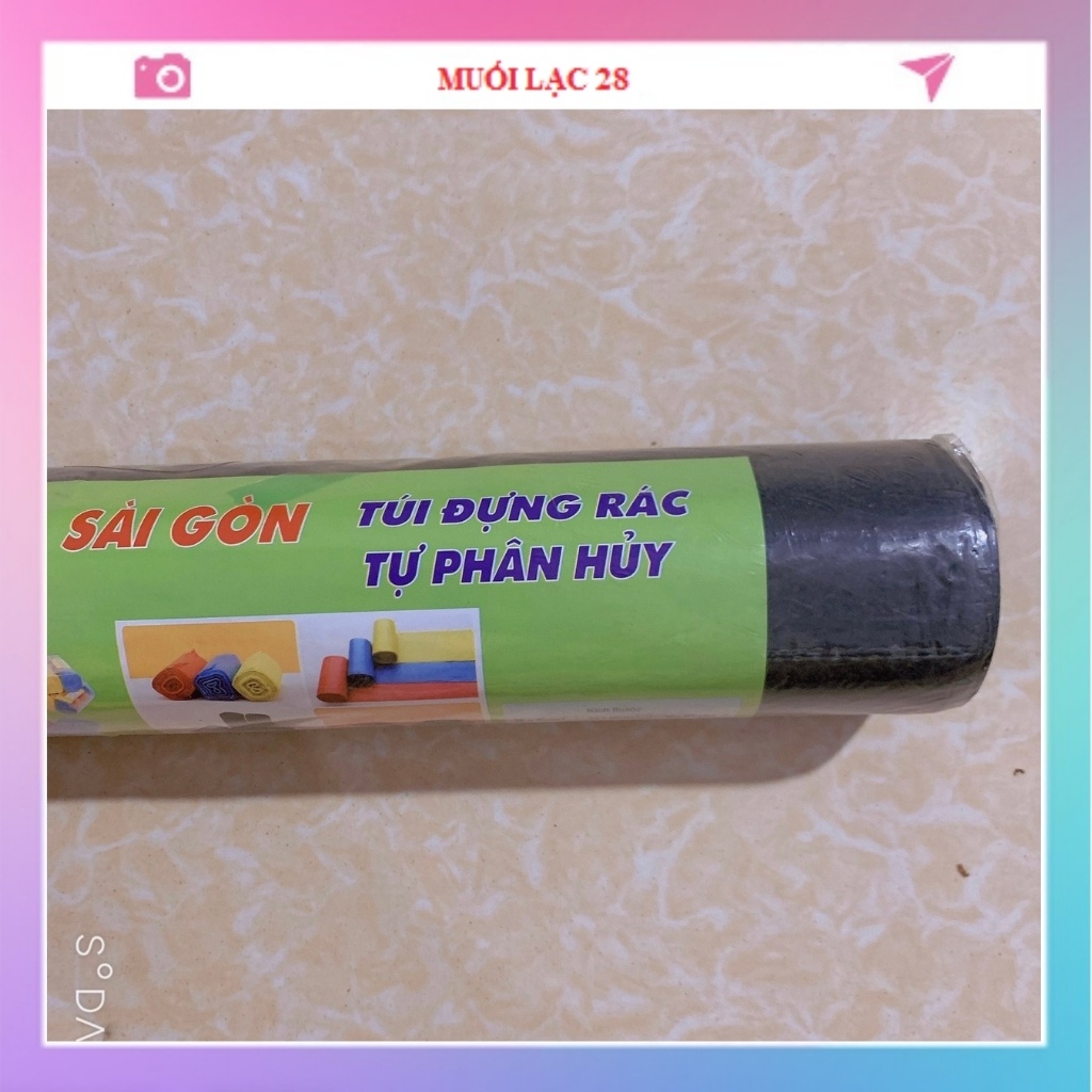 Túi đựng rác tự huỷ sinh học SÀI GÒN kích thước 60*30cm cuộn 0.5kg MUL15