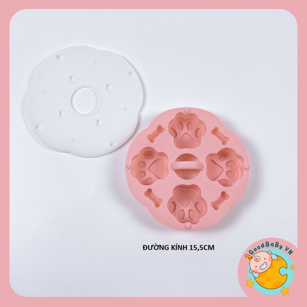 Khuôn silicon làm bánh,làm thạch cho bé hàng cao cấp có nắp đậy Goodbabyvn
