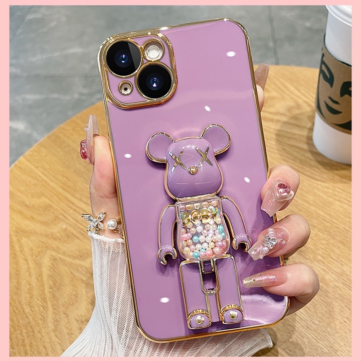 Ốp Điện Thoại Có Giá Đỡ Hình Gấu 3D Dành Cho iPhone 14 Pro Max13 12 11 Pro XS MAX XR 7 8 Plus