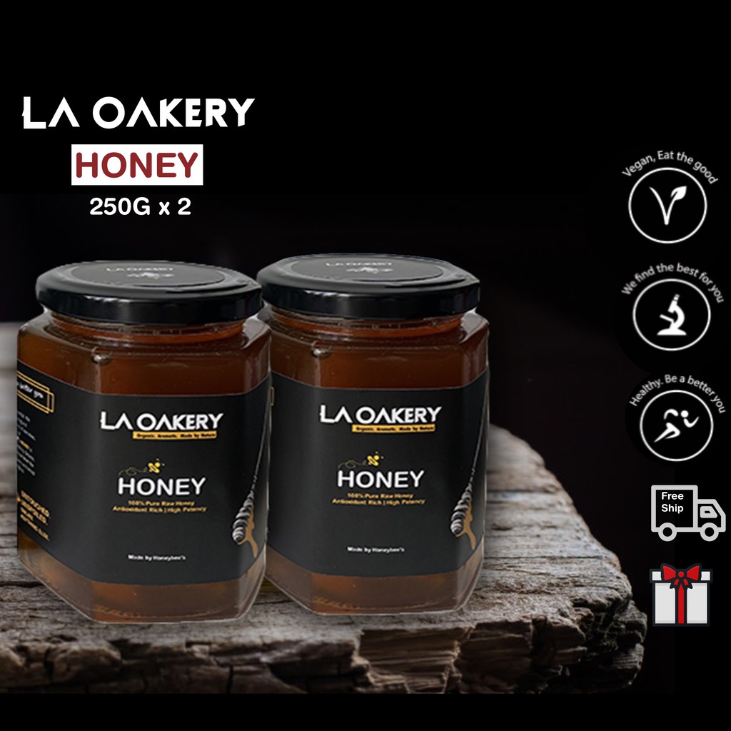 [Giảm 50%] Combo 2 Mật ong nguyên chất La Oakery tự nhiên tốt cho sức khoẻ cả gia đình,chứa vitamin,chất khoáng 250g