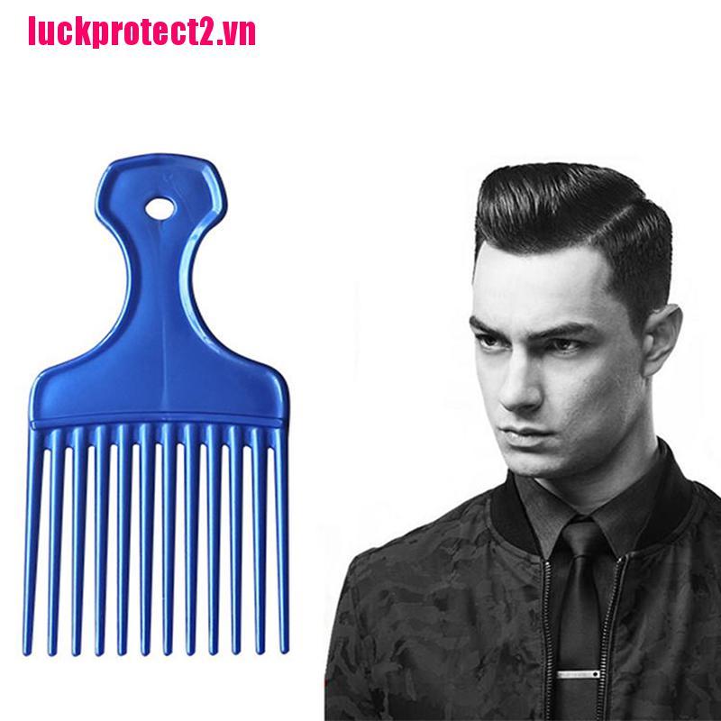 H&L Wide Teeth Brush Pick Comb Fork Hairbrush Plastic Gear Comb For Curly Afro Hair