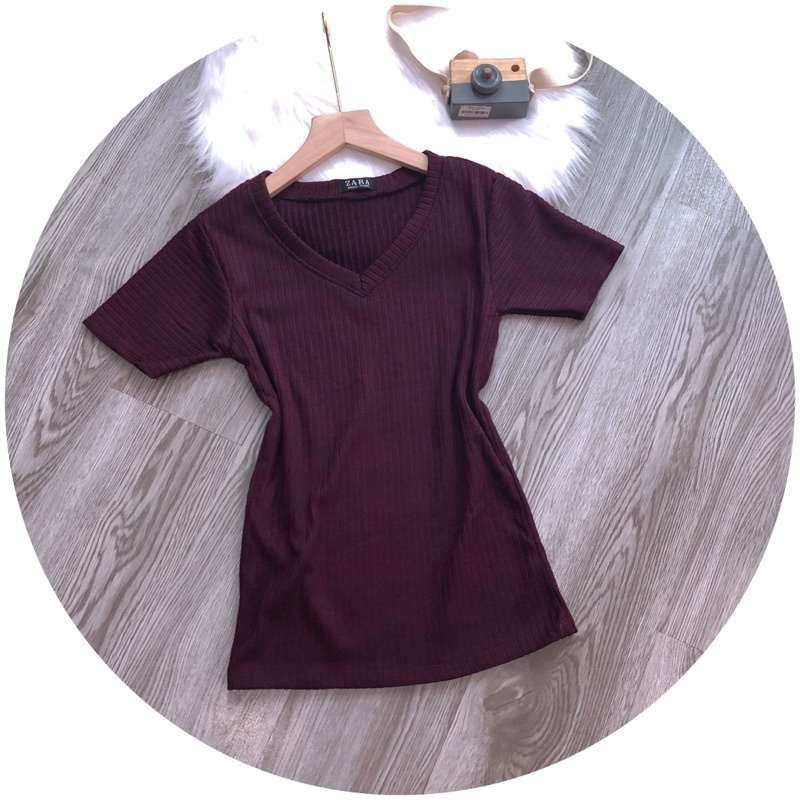Áo body tay ngắn cổ tim