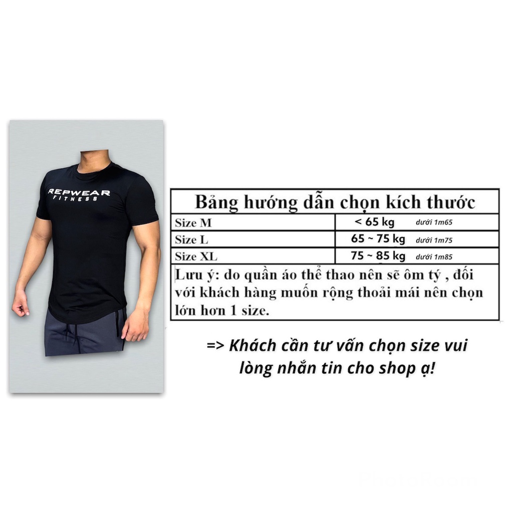 Áo thun nam tập gym DO GYM SHOP form ôm body, thun lạnh 4 chiều thoáng mát