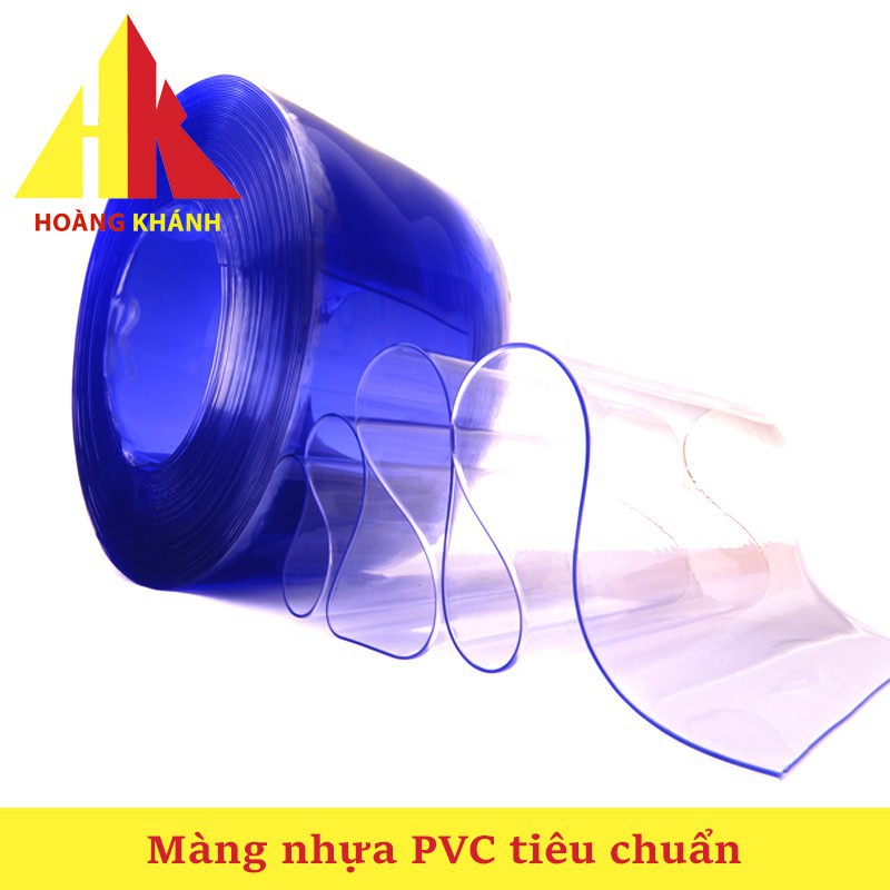Rèm ngăn lạnh điều hòa HOANGKHANH PRODUCT Dày 1,5mm - Rèm nhựa PVC XANH TRONG SUỐT - Đầy đủ phụ kiện sản xuất thành phẩm