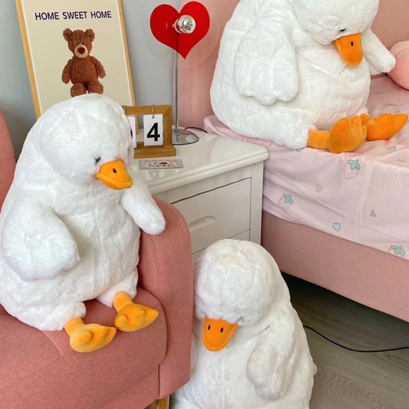 Gấu bông vịt sầu đời dỗi người iu trắng tròn mịn màng