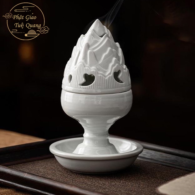 Lư xông trầm bằng sứ nhiều mẫu đa dạng họa tiết mới ( Đồ thờ cúng) phật giáo tuệ quang