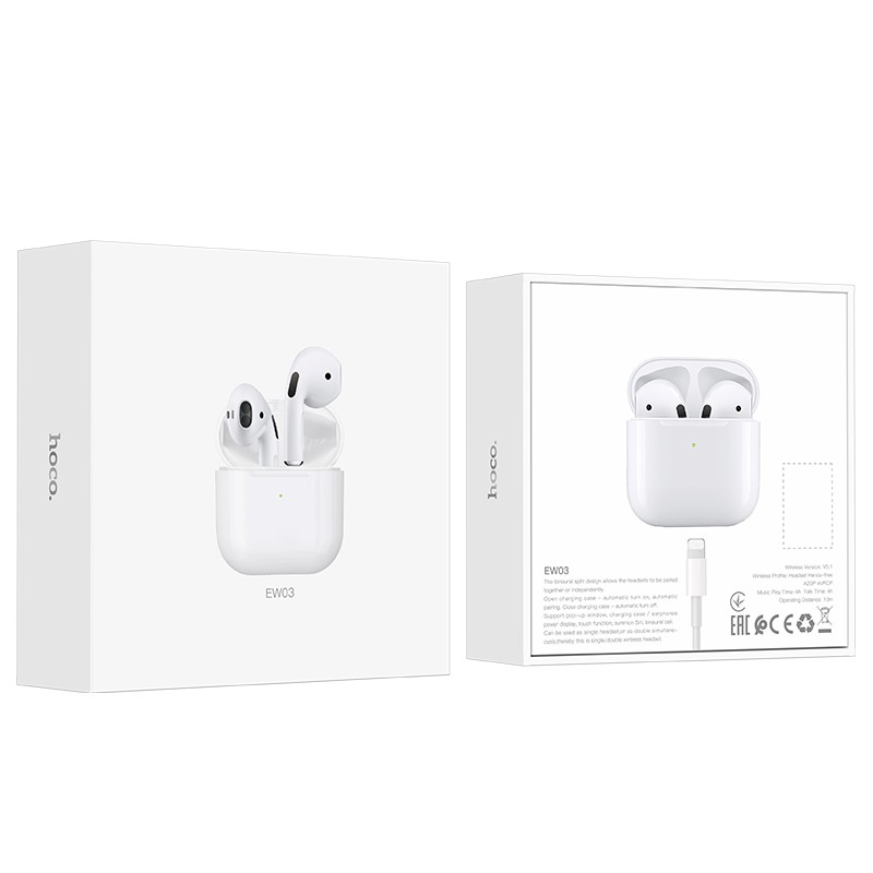 Tai nghe Bluetooth TWS Hoco EW02 / EW03 / EW04 hỗ trợ định vị, popup, đổi tên, cảm ứng chạm
