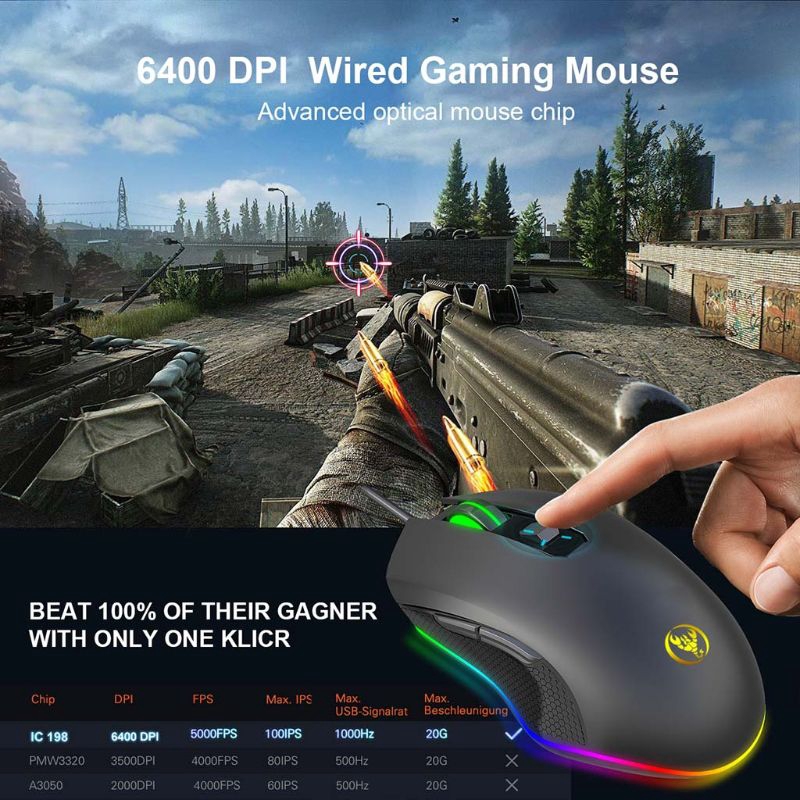 Chuột Gaming Wili A866 Có Đèn Led 7 Màu Chuyên Nghiệp