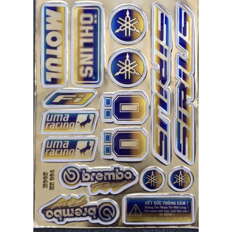 bộ tem nổi titan phản quang winner exiter vario sirius wave@ click satria